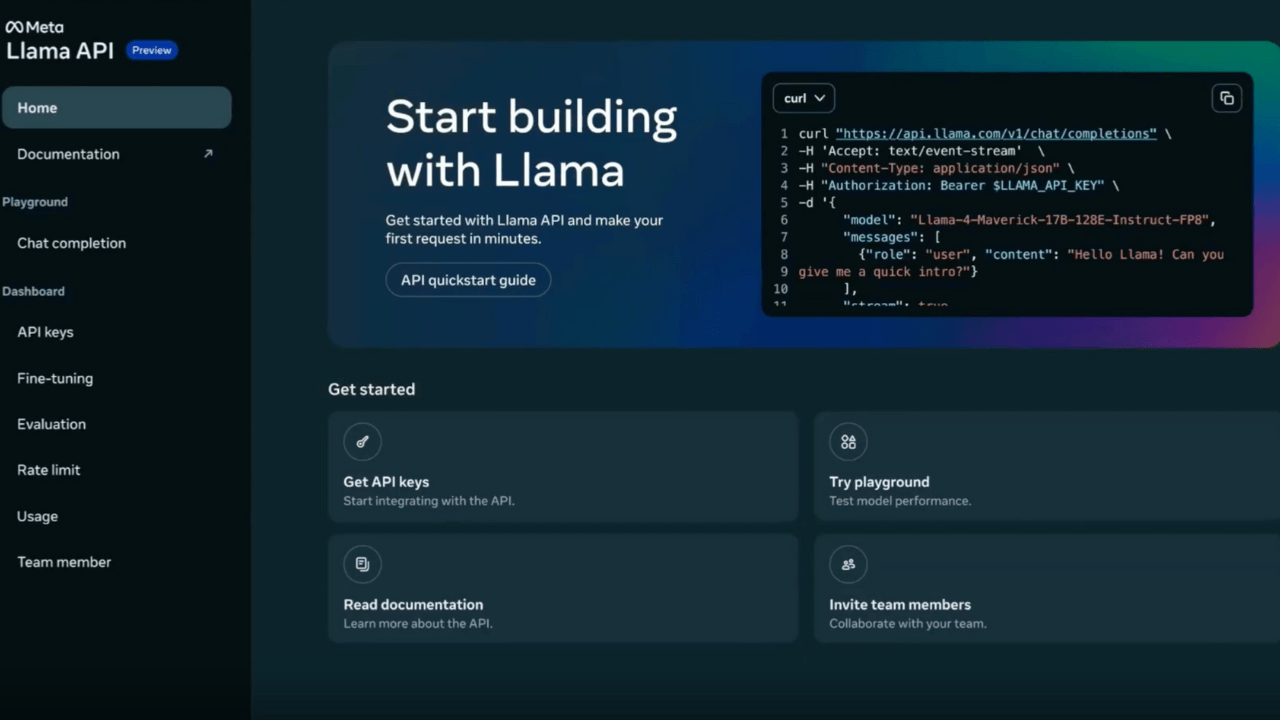 Meta, Llama modellerini daha erişilebilir hale getirmek için Llama API aracını tanıttı