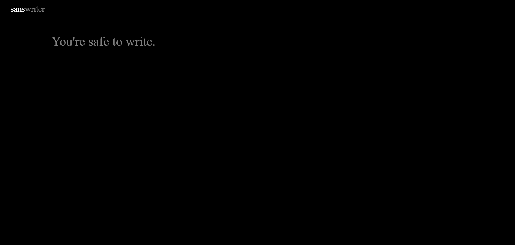 Yazıya odaklanabilmek için dikkat dağıtıcıları devre dışı bırakan araç: Sans Writer