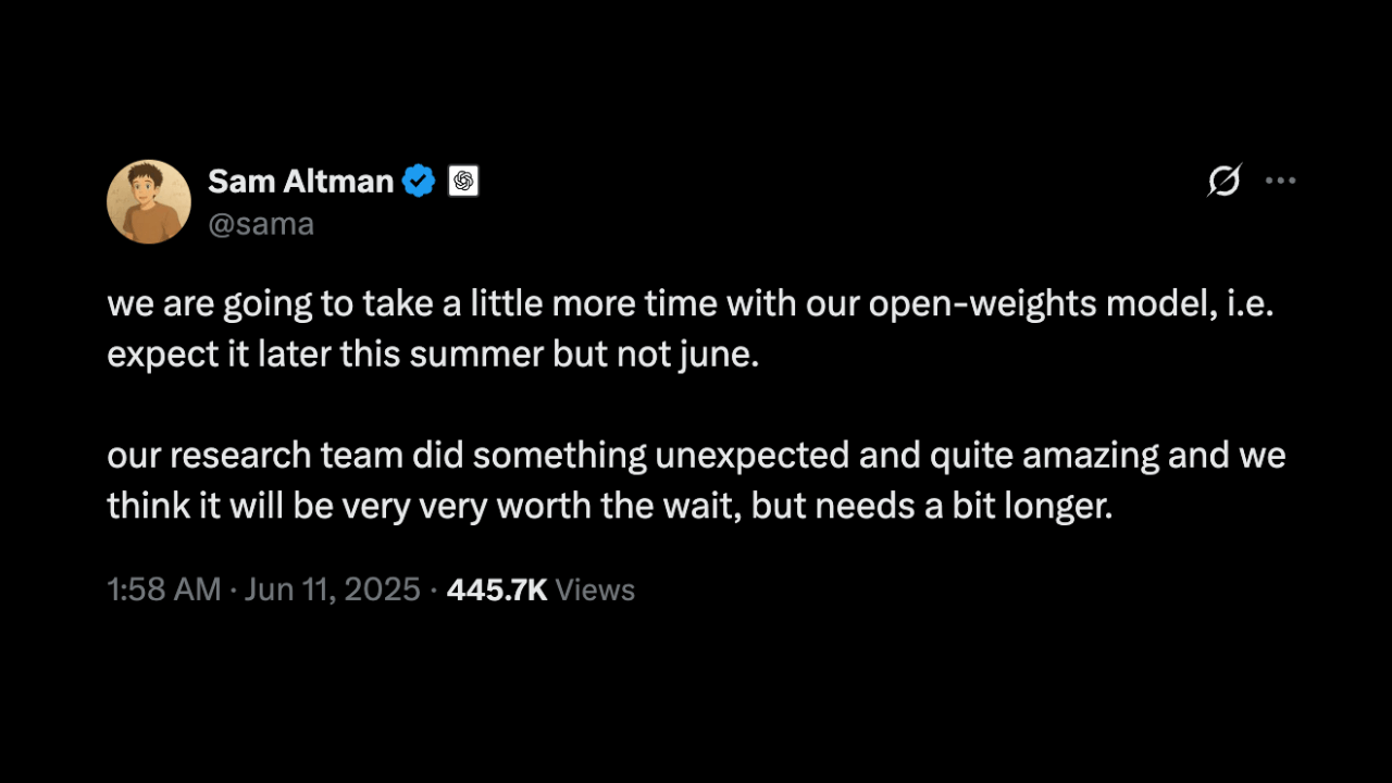 OpenAI, açık yapay zeka modelinin lansmanını yaz sonuna erteledi