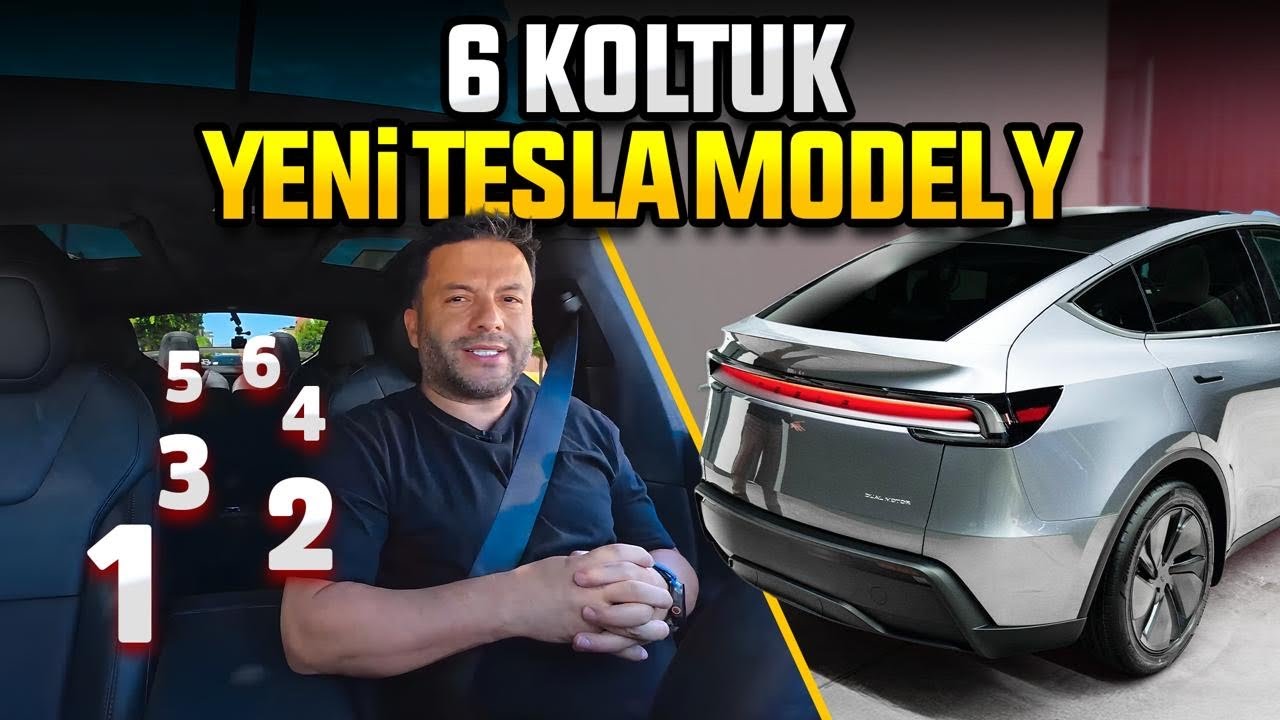 6 koltuklu Model X ile otonom sürüş! Yeni Tesla Model Y L özellikleri!