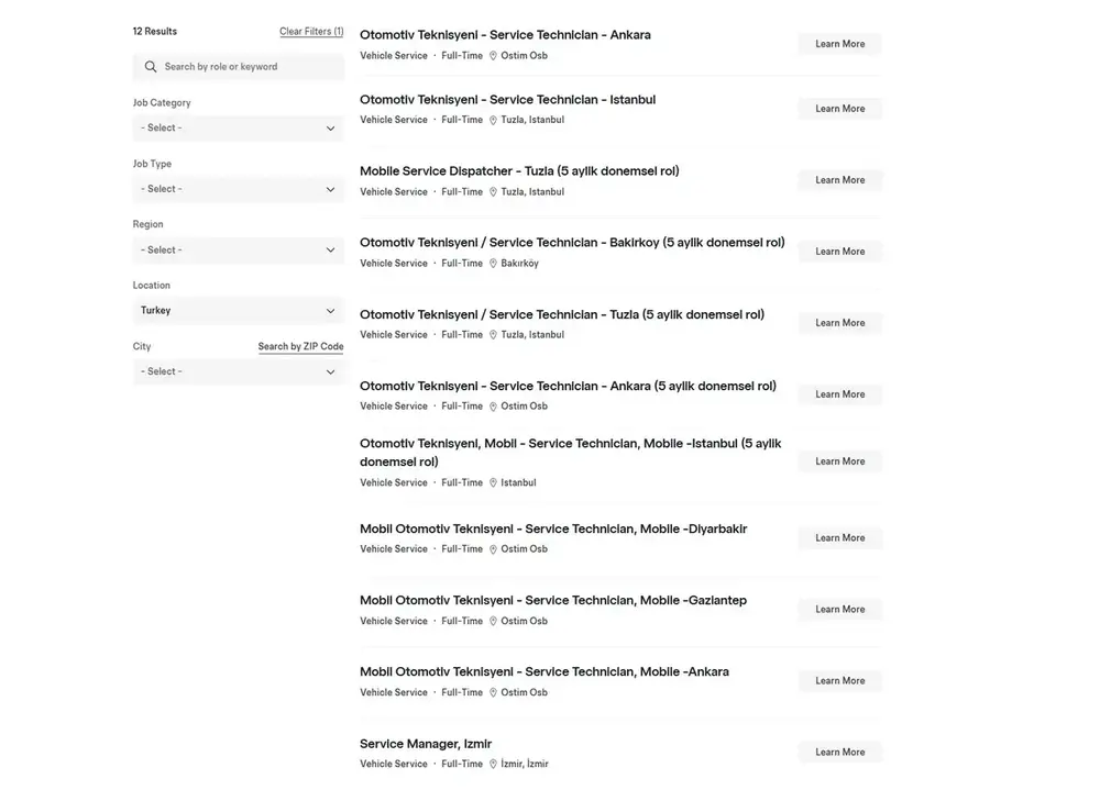 Tesla Türkiye’de yeni iş ilanları açtı!