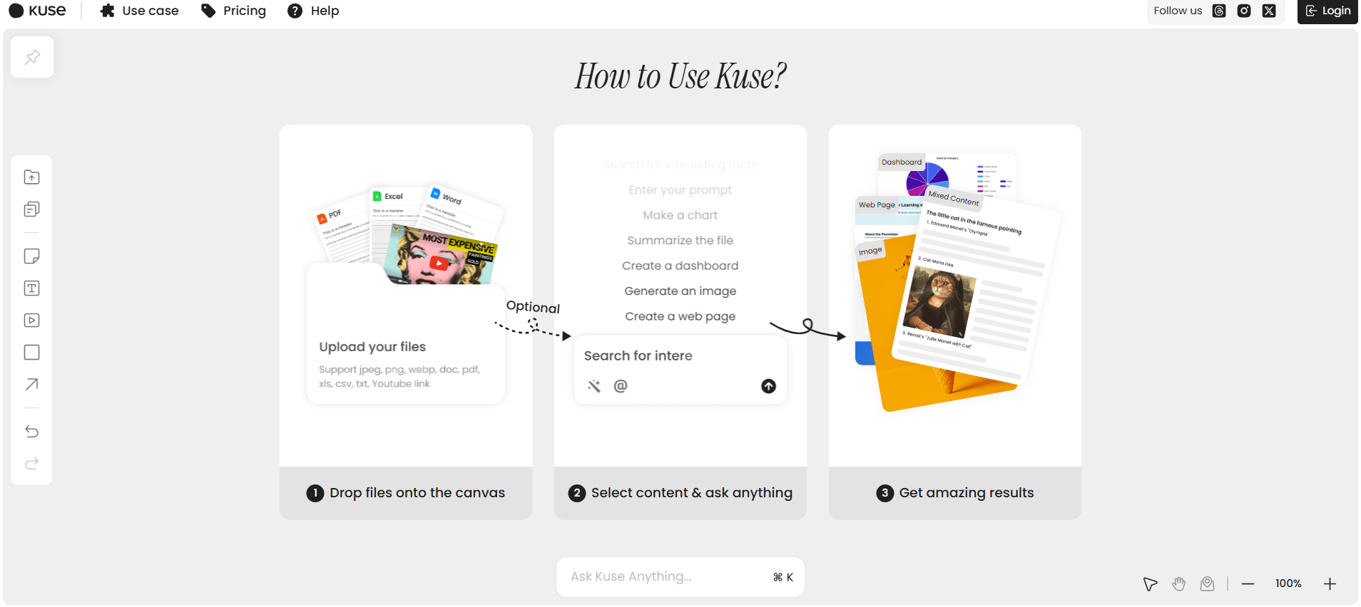 Yapay zeka destekli pazarlama ve iş akışı yönetimi platformu: Kuse