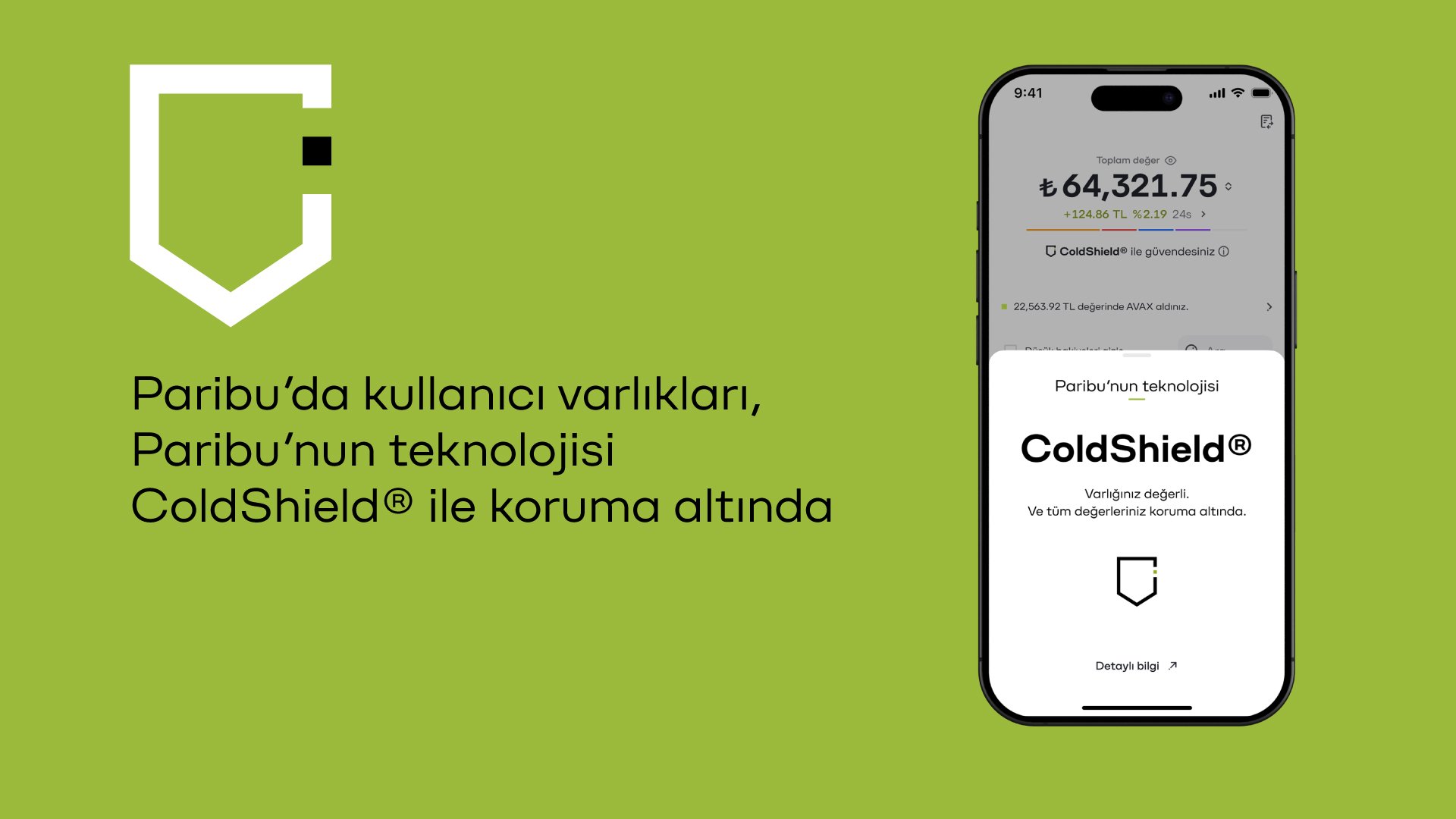 Paribu’da kullanıcı varlıkları, Paribu’nun teknolojisi ColdShield ® ile korunuyor