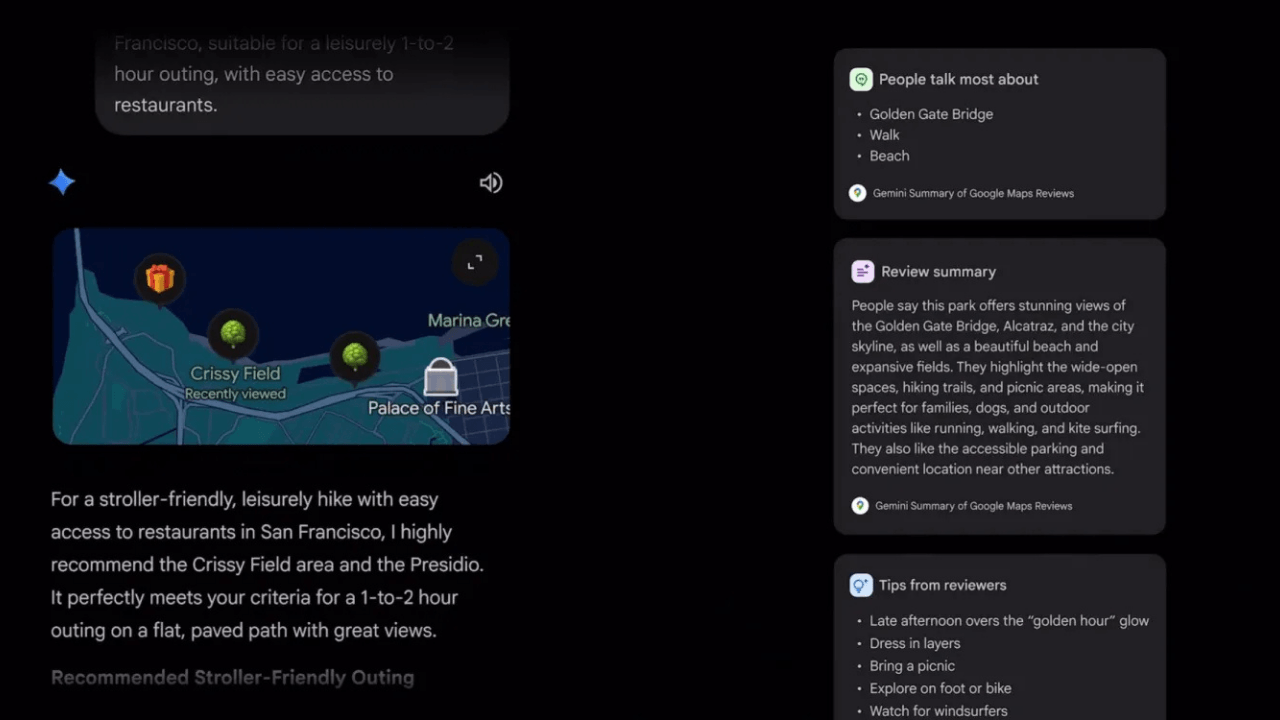 Google, Gemini’da Google Haritalar entegrasyonunu görsel odaklı yeni bir arayüzle genişletti