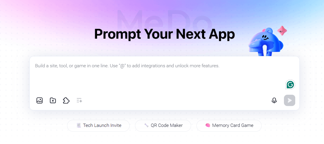 Metin komutuyla yapay zeka destekli uygulama geliştirme platformu: MeDo