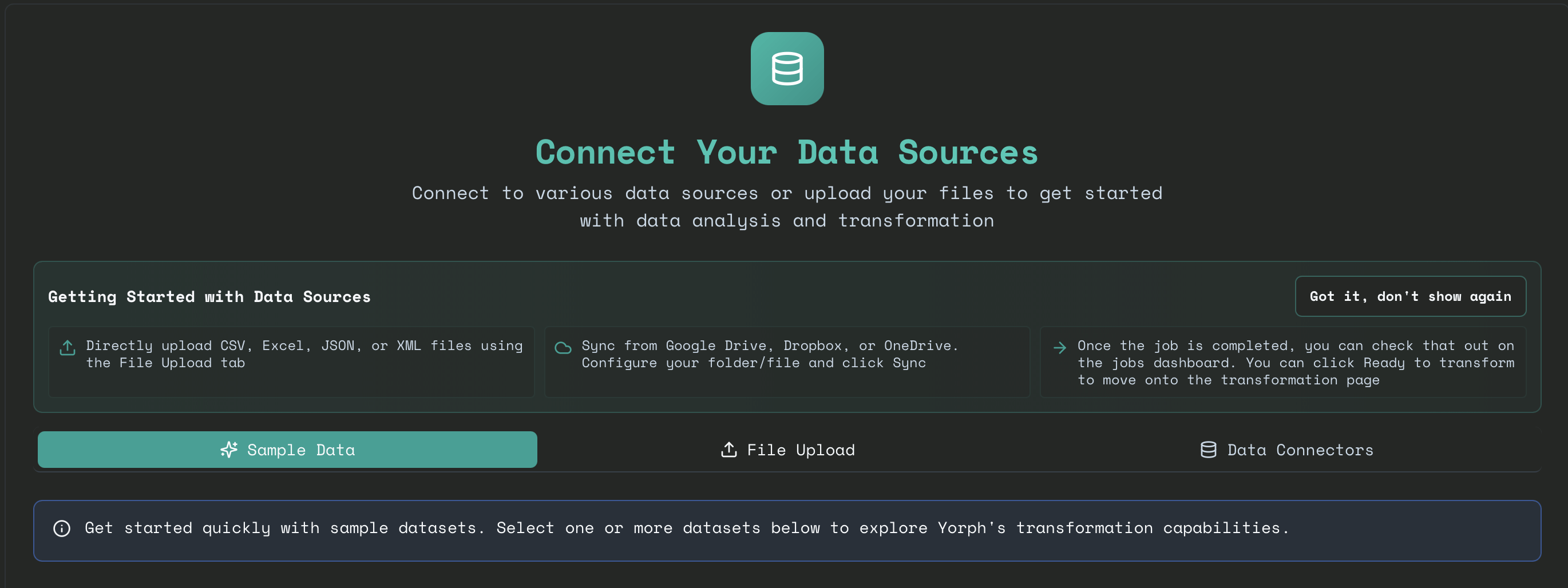 Veri temizleme, dönüştürme ve analiz süreçleri için agent tabanlı araç: Yorph AI