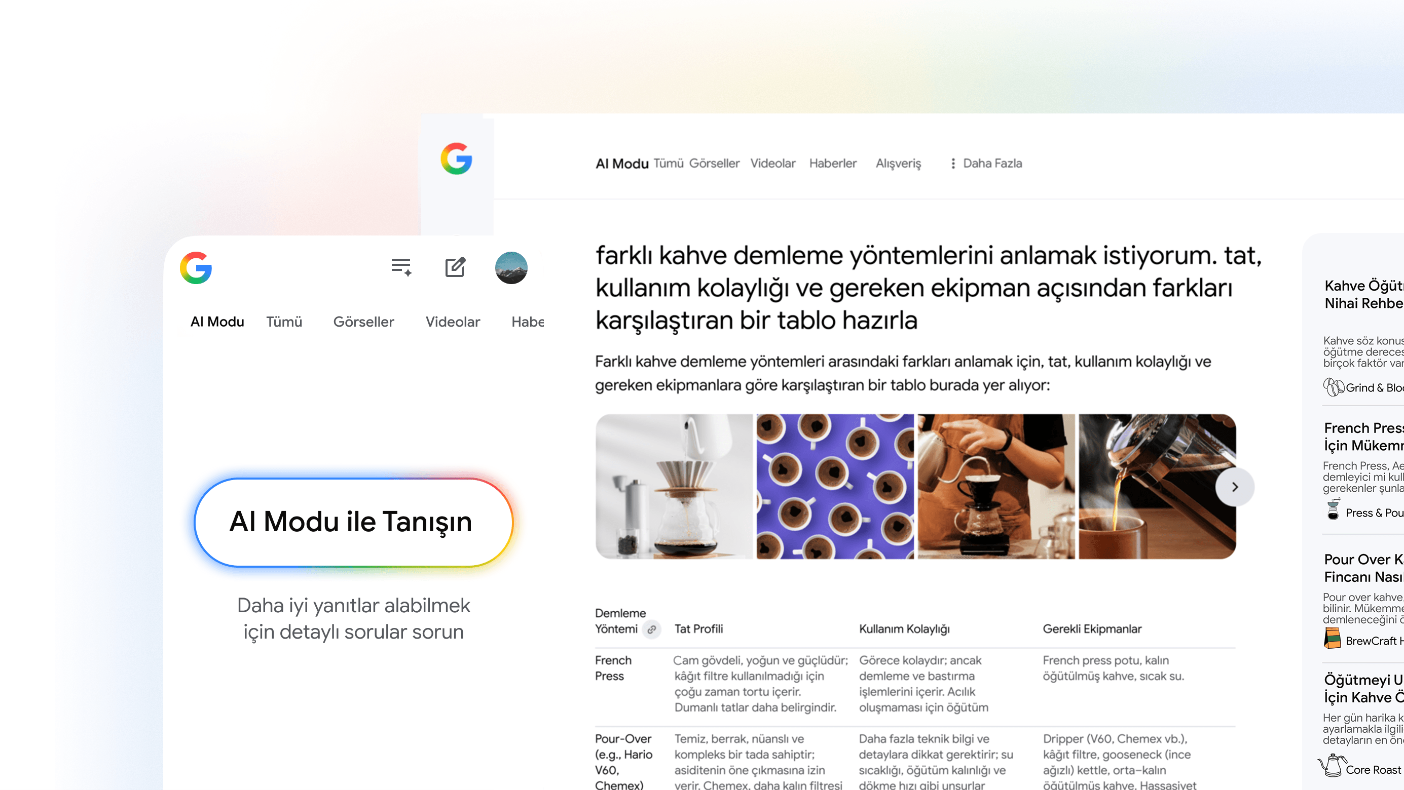 Google, AI Modu ve AI Bakışı özelliklerini Türkiye’de de kullanıma sunmaya başladı