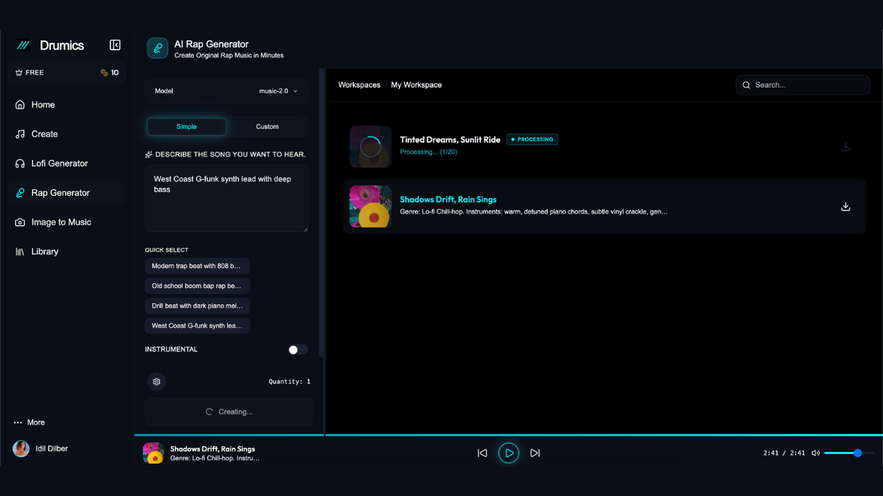 Metinle müzik üretimine odaklanan yapay zeka aracı: Drumics