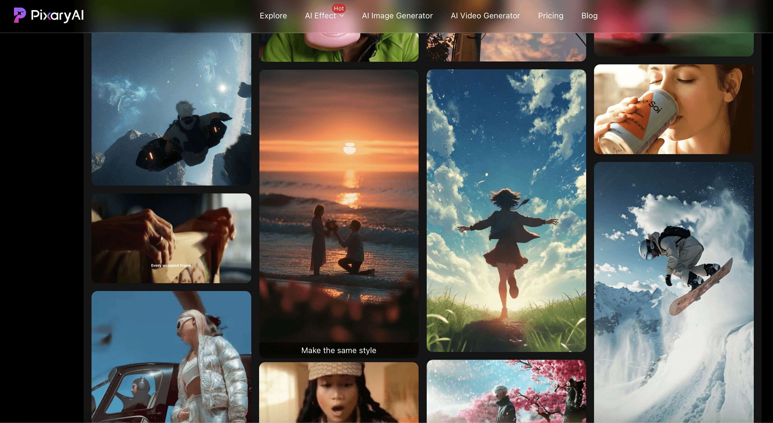 Yapay zeka destekli görsel, video ve efekt üretim platformu: PixaryAI