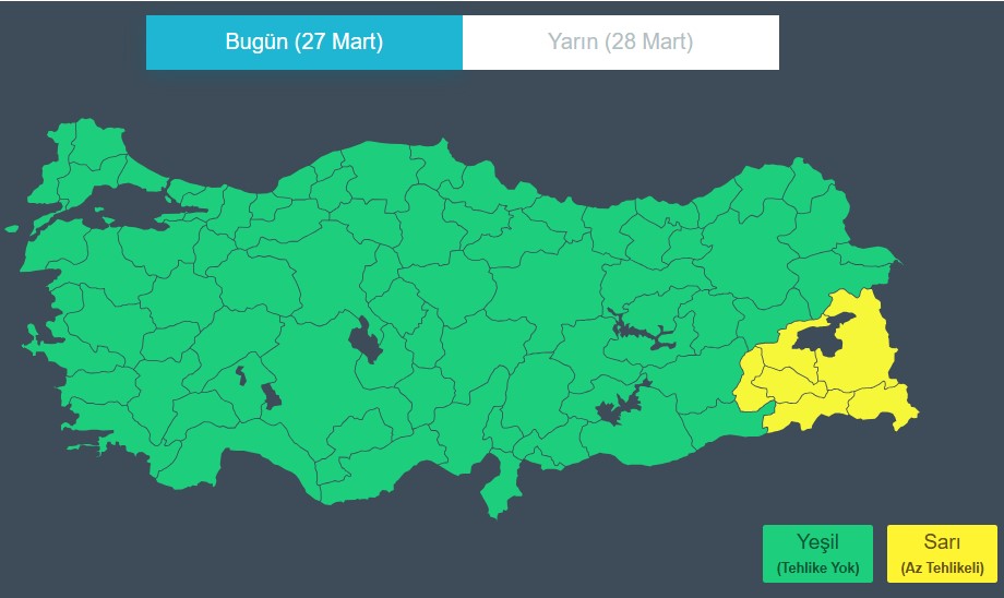 Batman’da Sarı Kodlu Uyarı: Kuvvetli Yağış ve Kar Beklentisi