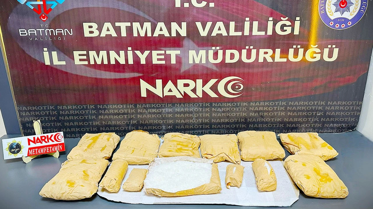 Batman’da Metamfetamin Operasyonu: 8,5 Kilogram Uyuşturucu Ele Geçirildi