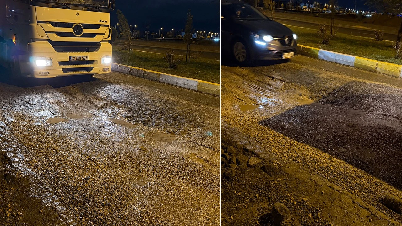 Batman Havalimanı Yolu’ndaki Tehlikeli Asfalt Patlağı Sürücüleri Üzüyor