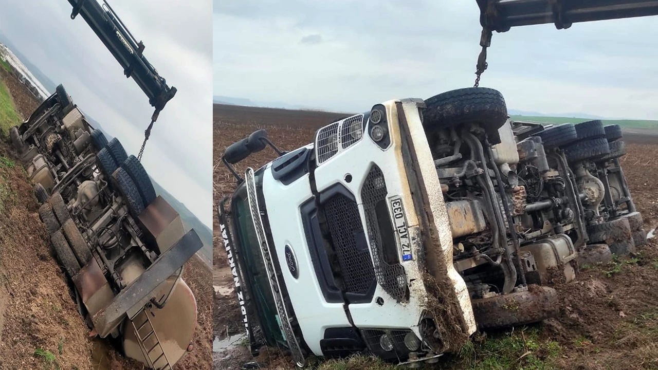 Kozluk Yolu’nda Tanker Devrildi, Yaralı Yok