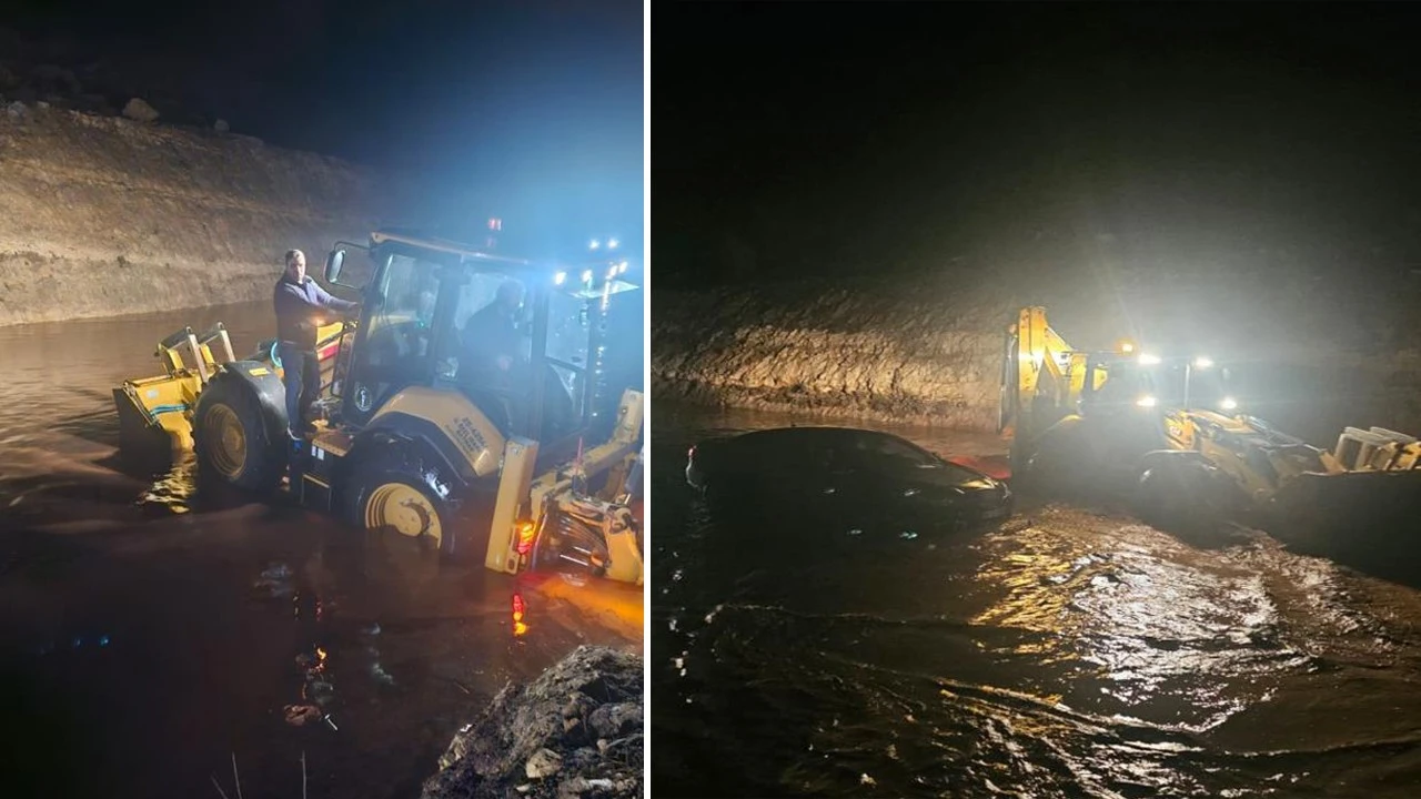 Gercüş’te Sağanak Yağış Yol Güzergahını Su Bastı