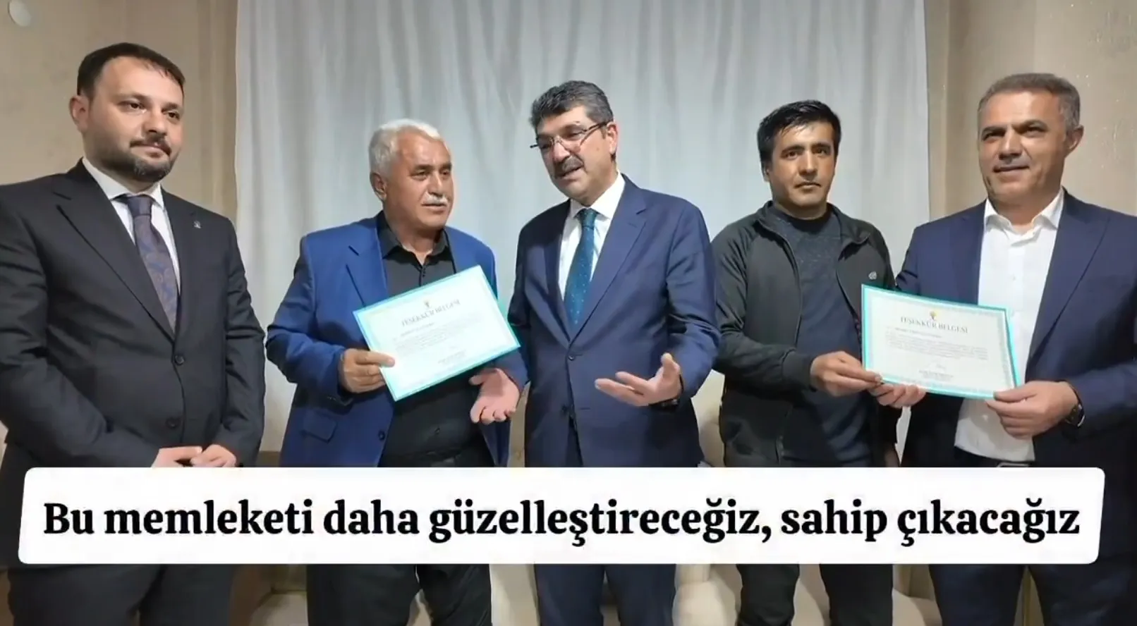 AK Parti Batman İl Başkanlığı’nda Teşekkür Belgesi Töreni Düzenlendi