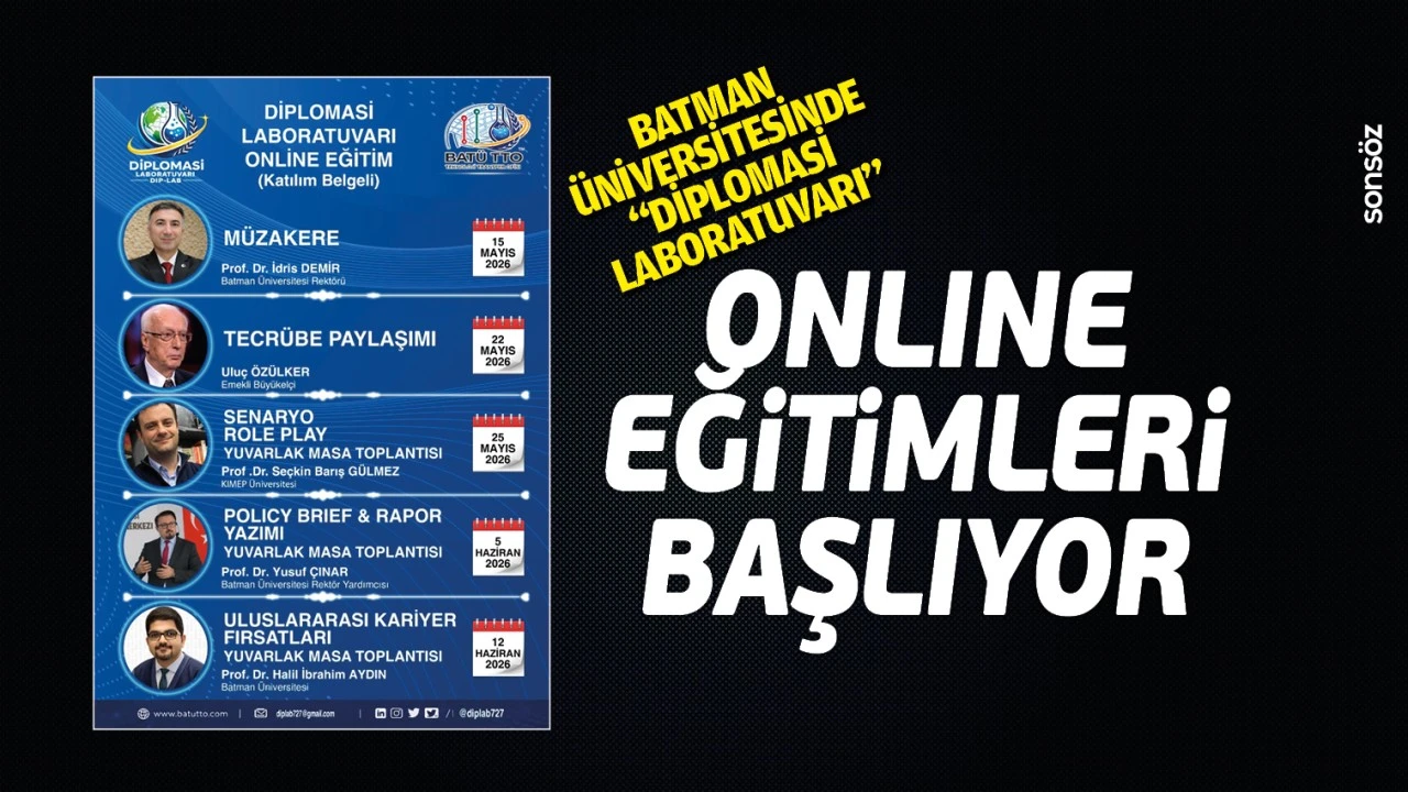 Batman Üniversitesi’nde Diplomasi Laboratuvarı Eğitim Programı Başlıyor