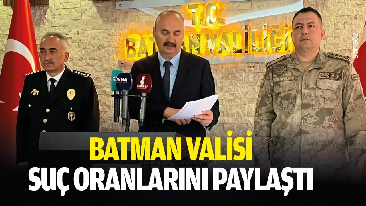 Batman’da Suç Oranları Düşüş Gösterdi: Vali Canalp Açıklamalarda Bulundu