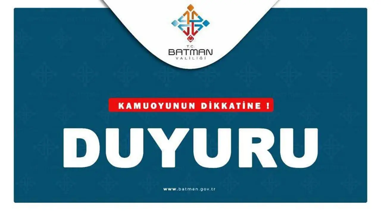 Batman’da Su Tahliyesi Uyarısı: Tedbirinizi Alın