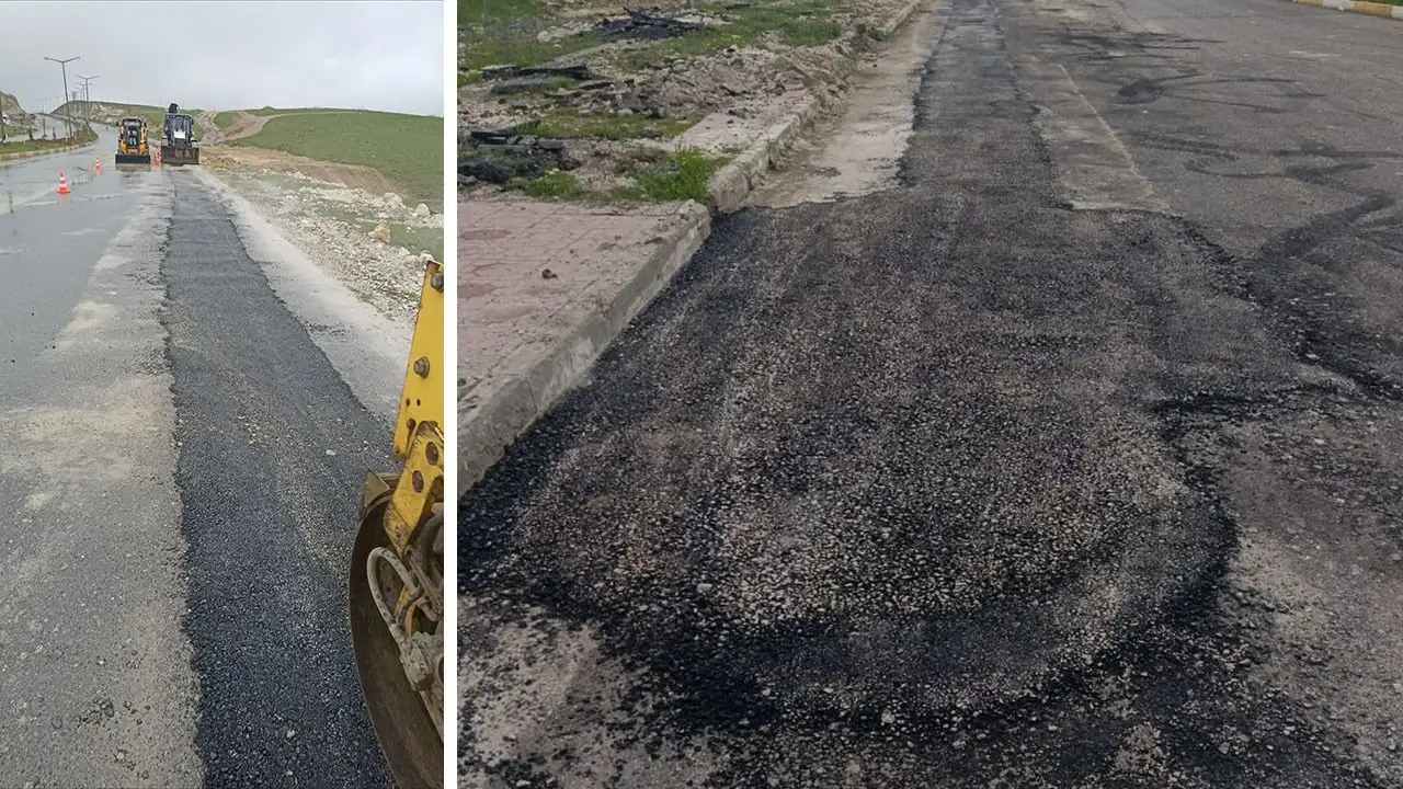 Heyelan Sonrası Yolda Yapılan Onarım Çalışmaları Sürüyor
