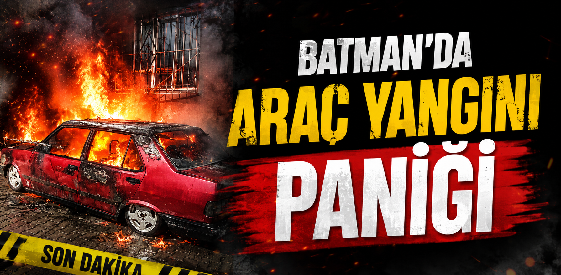 Batman’da Araç Yangını Korkuttu