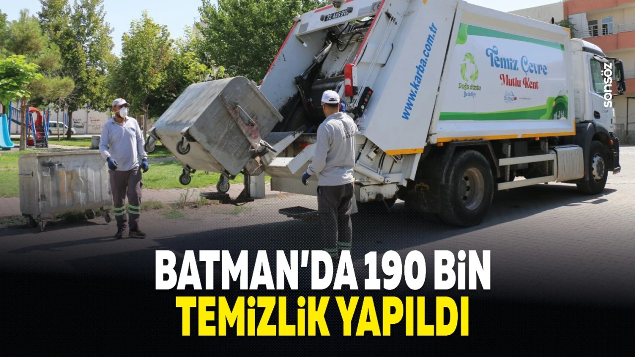 Batman’da 190 Bin Temizlik İşlemi Gerçekleştirildi