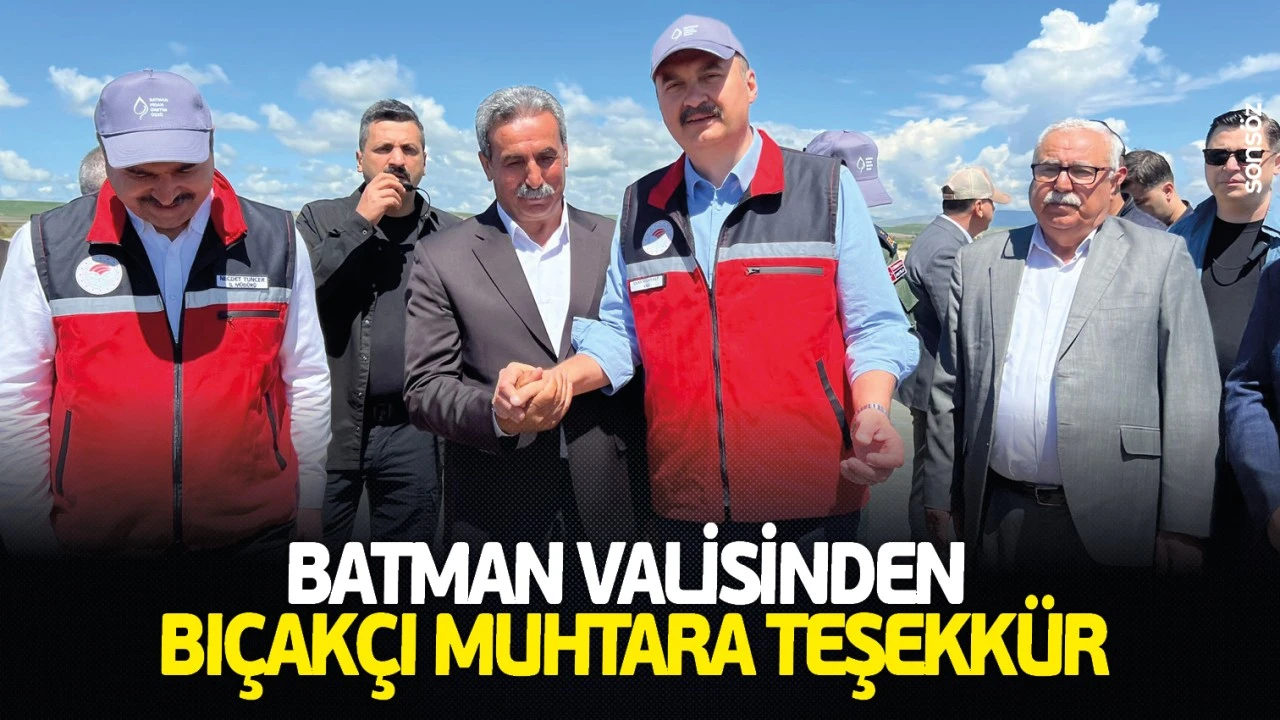 Vali Canalp’tan Bıçakçı Muhtarı’na Teşekkür Ziyareti