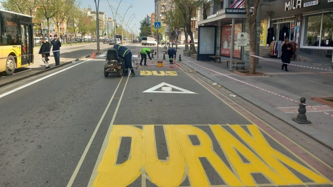 Batman’da Yol Çizgileri Yenilendi