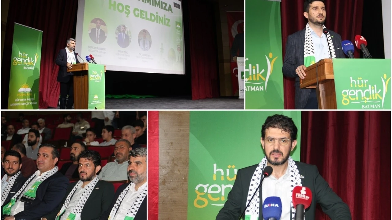 HÜDA PAR Gençlik Kolları Gazze İçin Birlik Mesajı Verdi