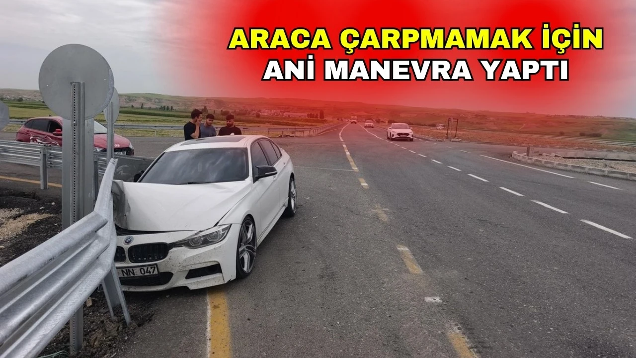 Batman’da Trafik Kazası: Otomobil Bariyerlere Çarptı