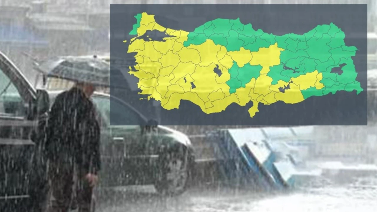 41 İlde Sarı Kodlu Hava Uyarısı