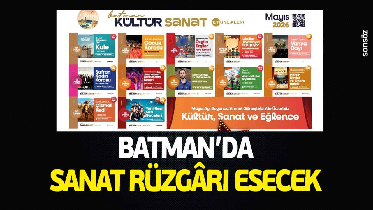 Batman’da Sanat Dolu Bir Program Başlıyor