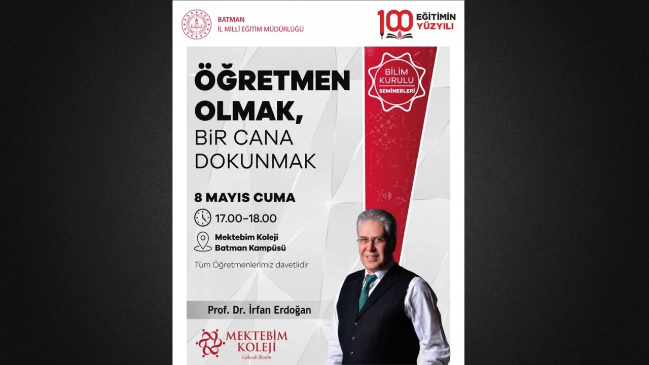 Prof. Dr. Erdoğan Batman’da Eğitim Semineri Verdi