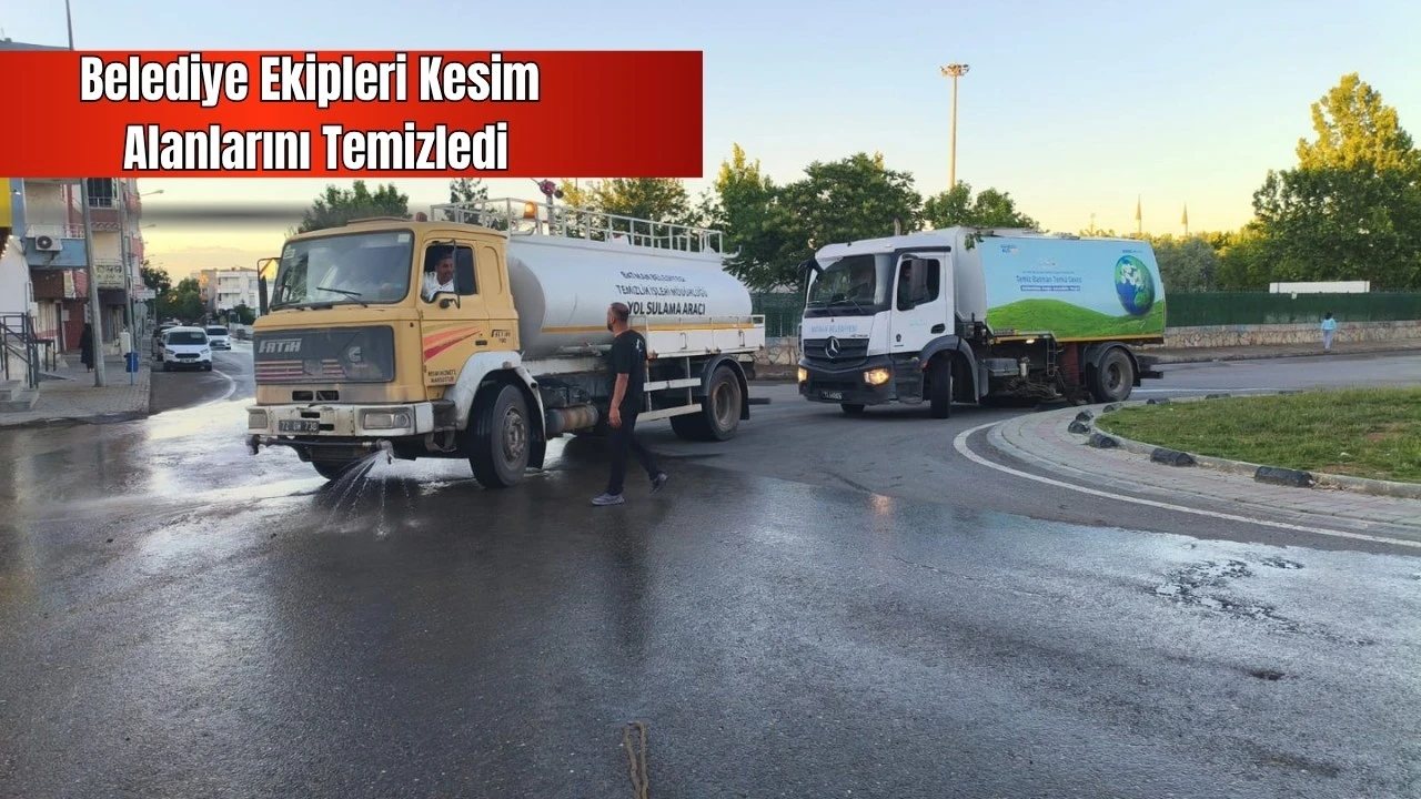 Bayram sonrası kesim alanlarında kapsamlı temizlik çalışmaları yapıldı