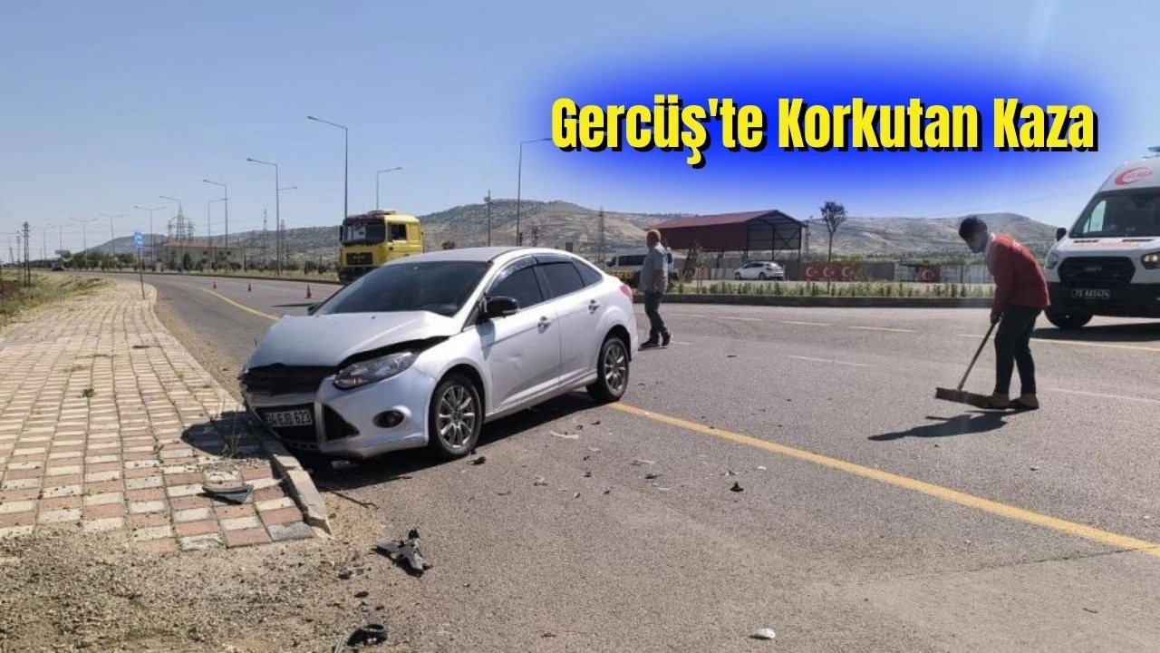 Gercüş’te otomobil ile hafif ticari araç kavşakta çarpıştı