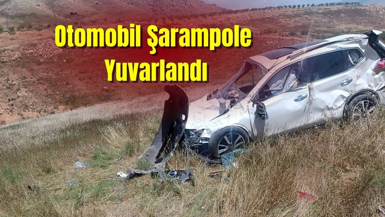 Hasankeyf yolunda otomobil şarampole devrildi, sürücünün durumu ağır