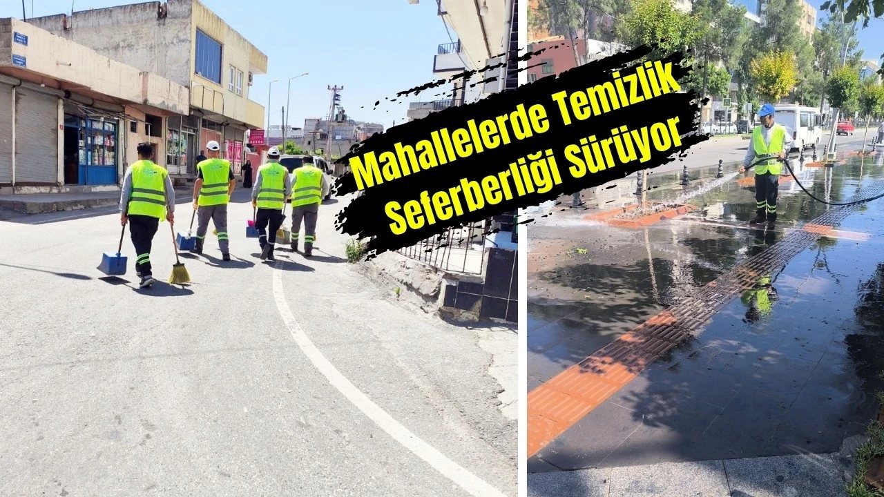 Petrolkent Mahallesi’nde Cadde ve Sokaklar Temizleniyor