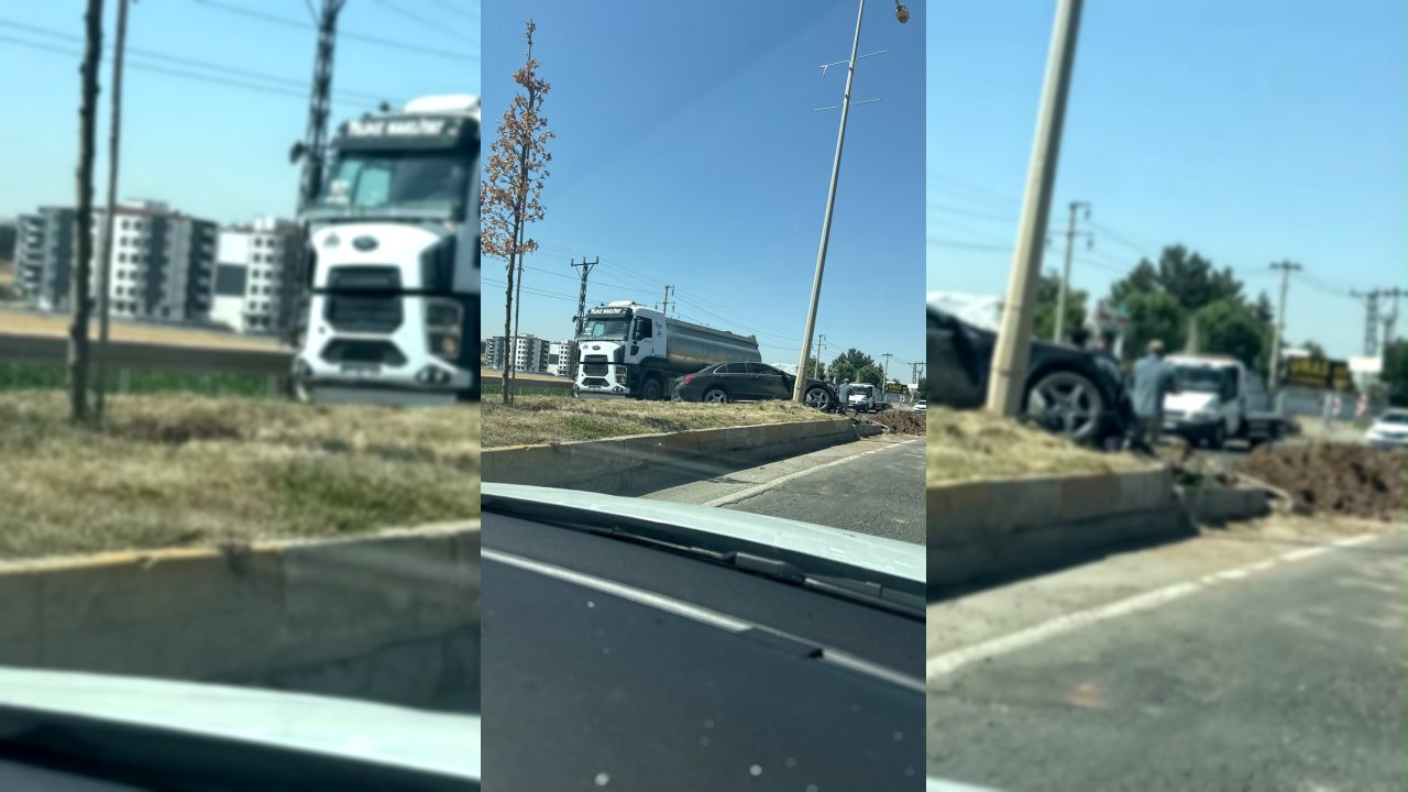 Batman Yeni Siirt Çevre Yolu’nda Otomobil Refüje Çıktı