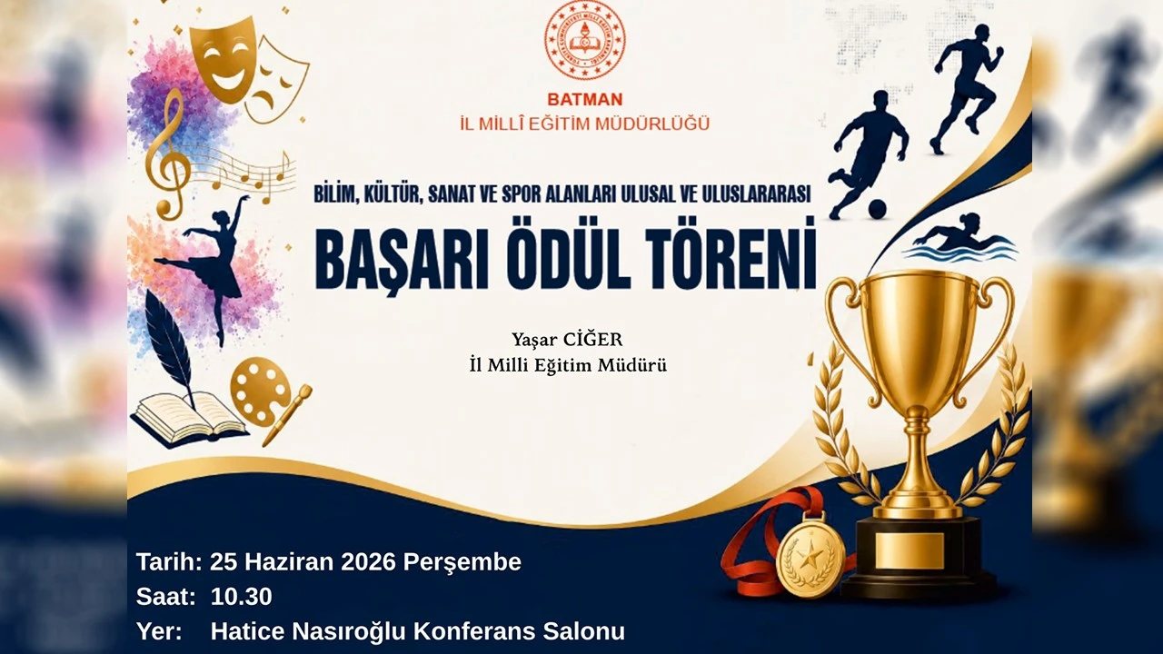 Batman’da Bilim, Sanat ve Spor Başarıları Ödüllendirilecek