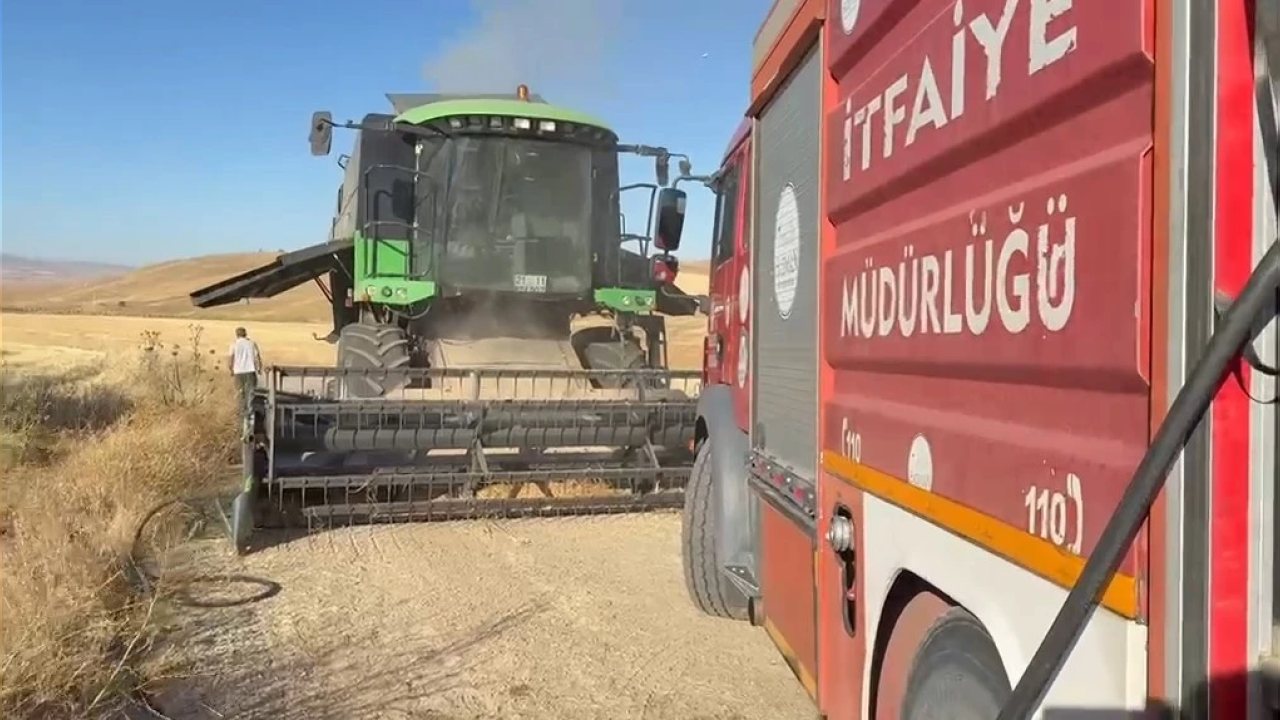 Oymataş Köyünde Biçerdöver Yangını ve Müdahale