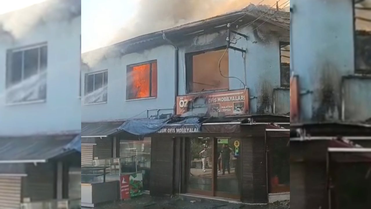 Bursa Kayıhan Çarşısında Mobilya Dükkanında Yangın Çıktı