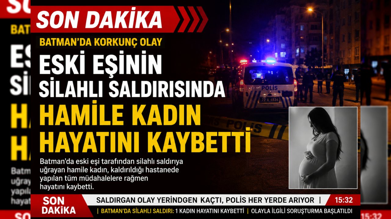 Batman’da Eski Eşinin Silahlı Saldırısında Hamile Kadın Hayatını Kaybetti