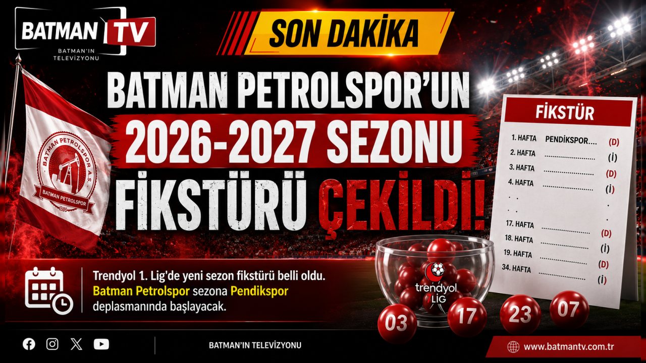 Batman Petrolspor’un 2026-2027 Sezonu Fikstürü Çekildi