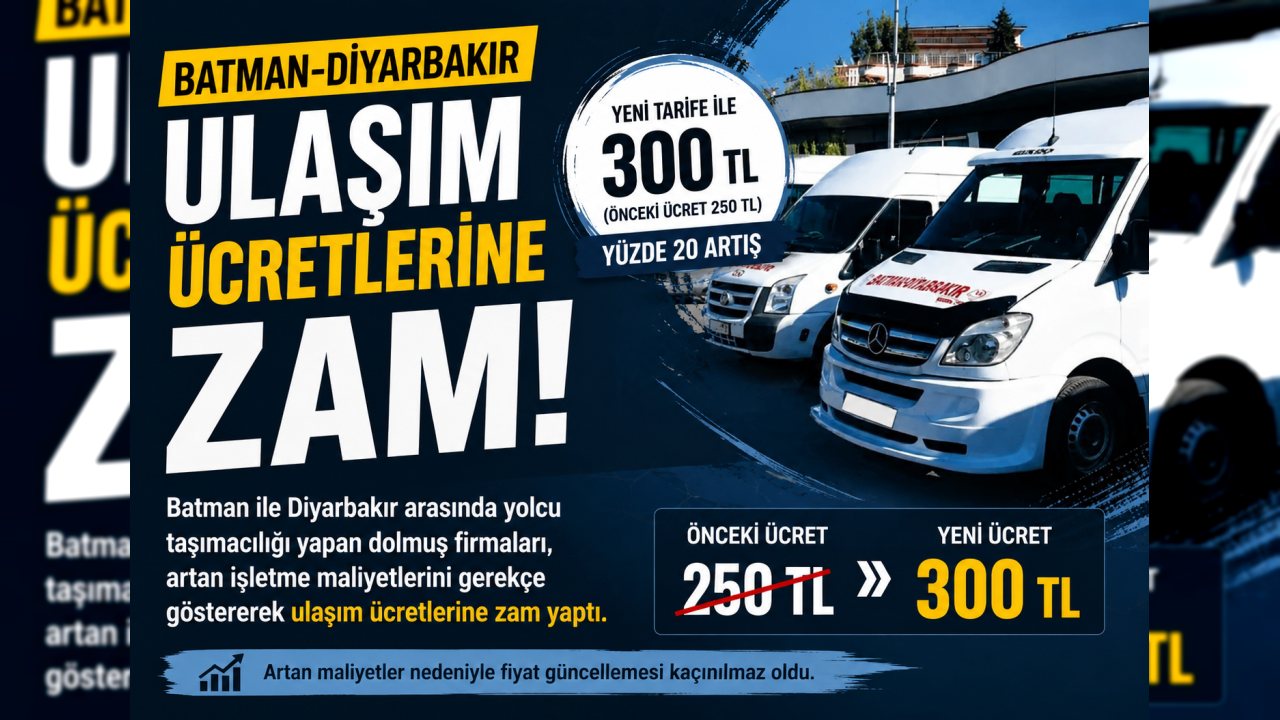BATMAN–DİYARBAKIR ULAŞIMINA ZAM!