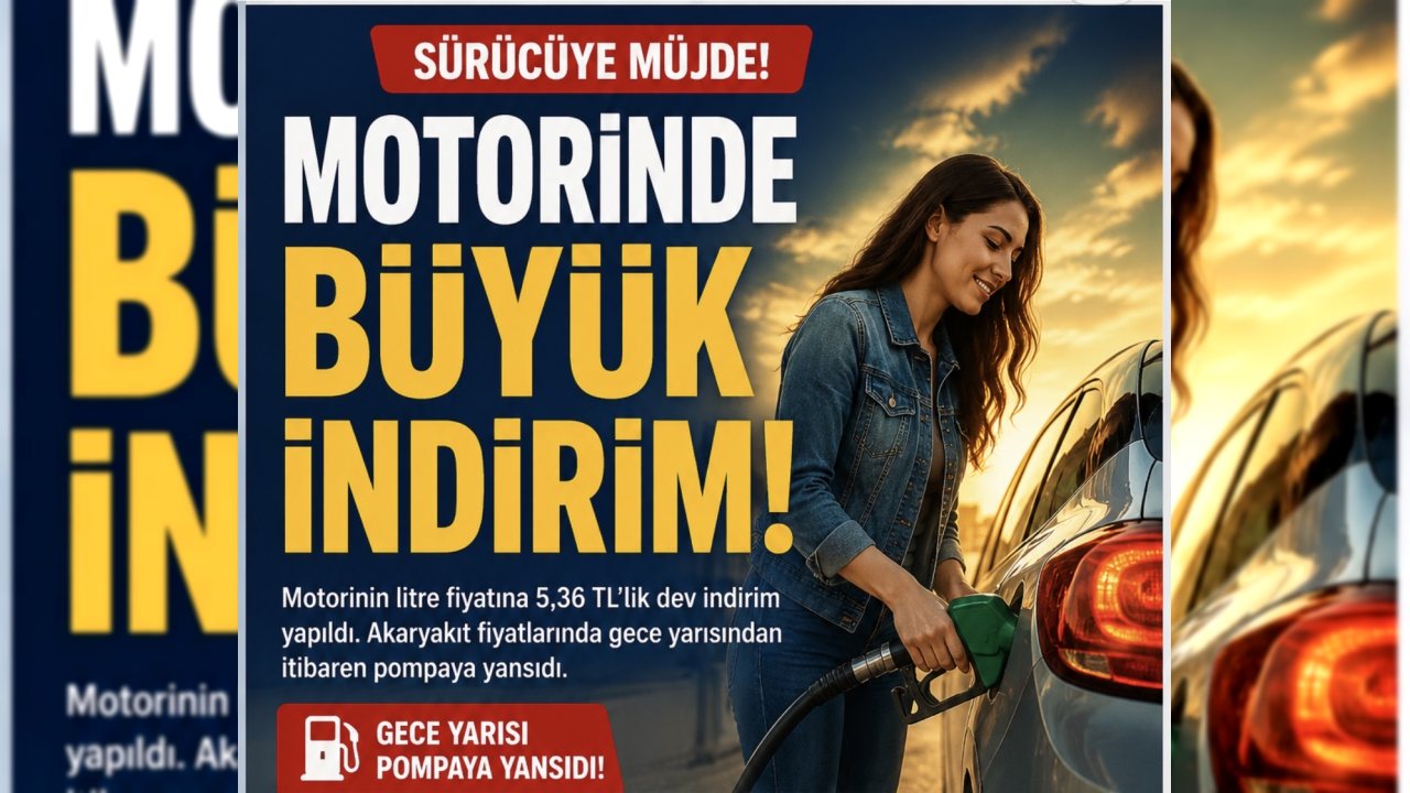 MOTORİNE BÜYÜK İNDİRİM! GECE YARISI FİYATLAR DEĞİŞTİ