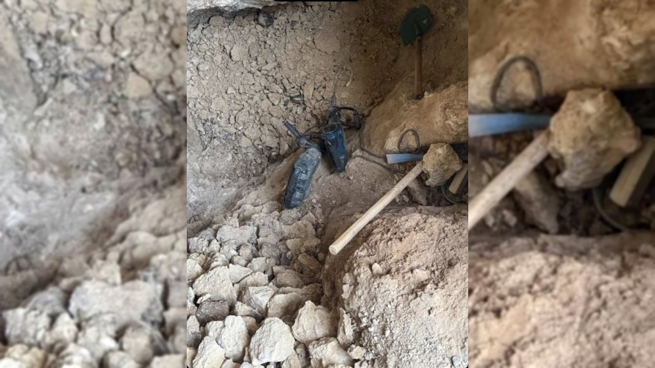 MAĞARADA KAÇAK KAZI YAPAN 4 DEFINECİ SUÇÜSTÜ YAKALANDI