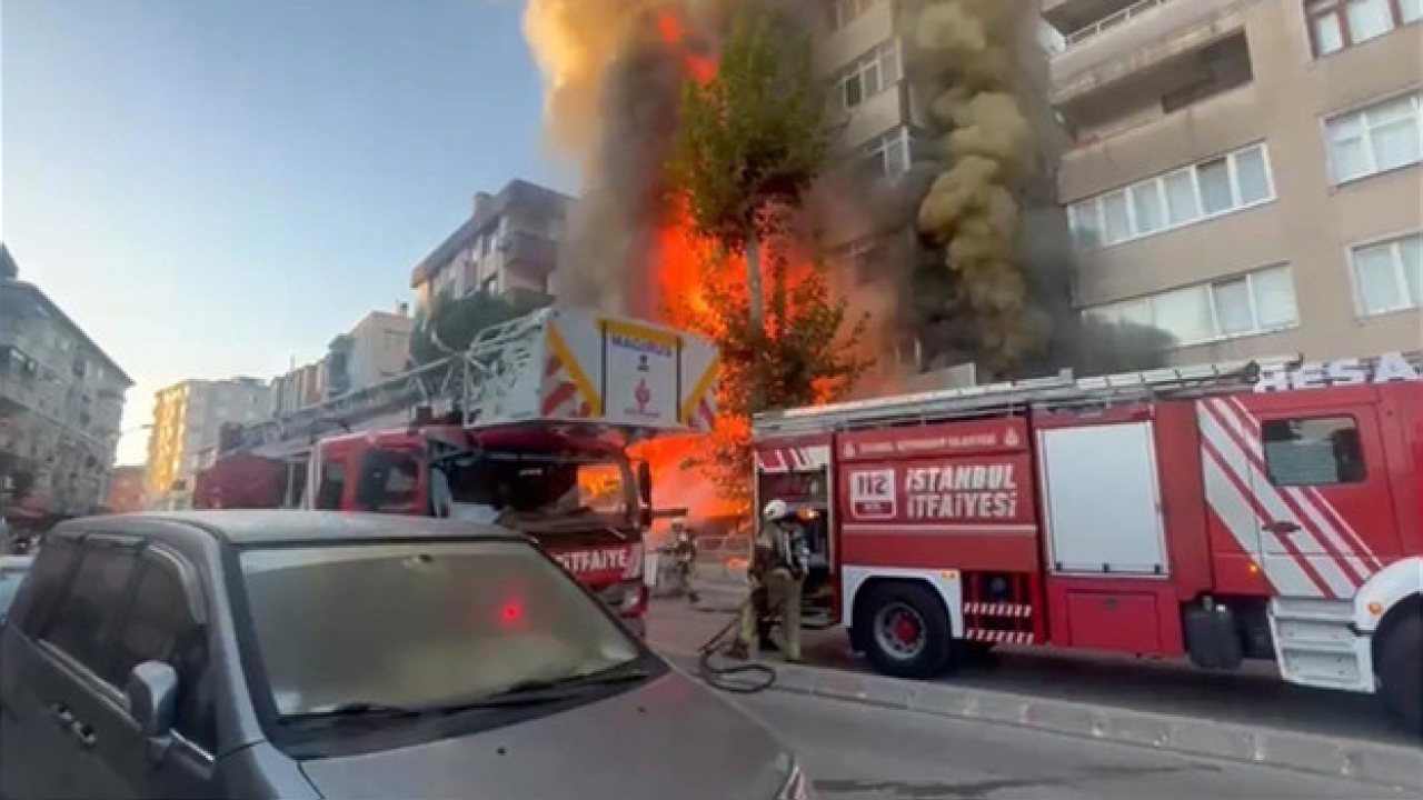 Kartal’da Yangın: Market Küle Döndü