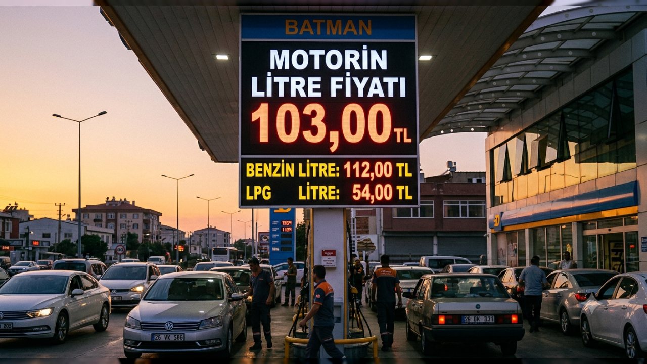 Batman’da motorin litre fiyatı 103 TL’ye yükseldi