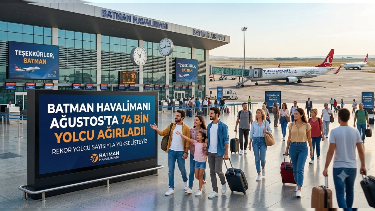 Batman Havalimanı Ağustos’ta 74 Bin Yolcu Ağırladı