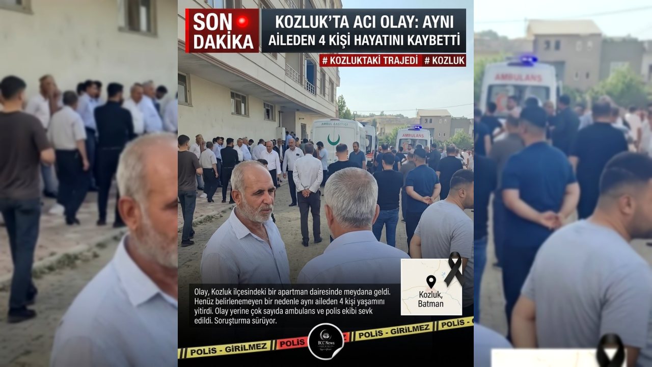 KOZLUK’TA ACI OLAY: AYNI AİLEDEN 4 KİŞİ HAYATINI KAYBETTİ