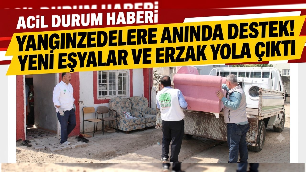 Yeşiltepe Mahallesi’nde Evi Yanan Aileye Yardım Yapıldı